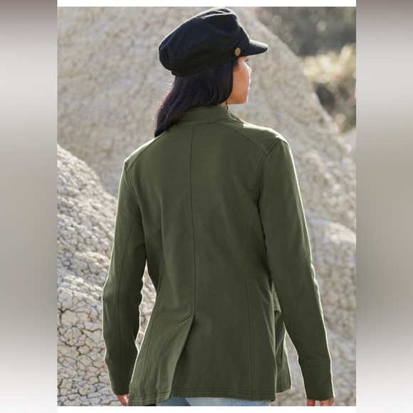 Peruvian Connection Avery Knit Jacket Green Large - Picture 3 of 7